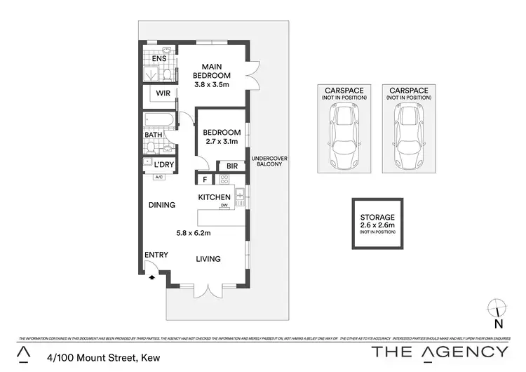 Floorplan of Homely apartment listing, 4/100 Mount Street, Kew VIC 3101