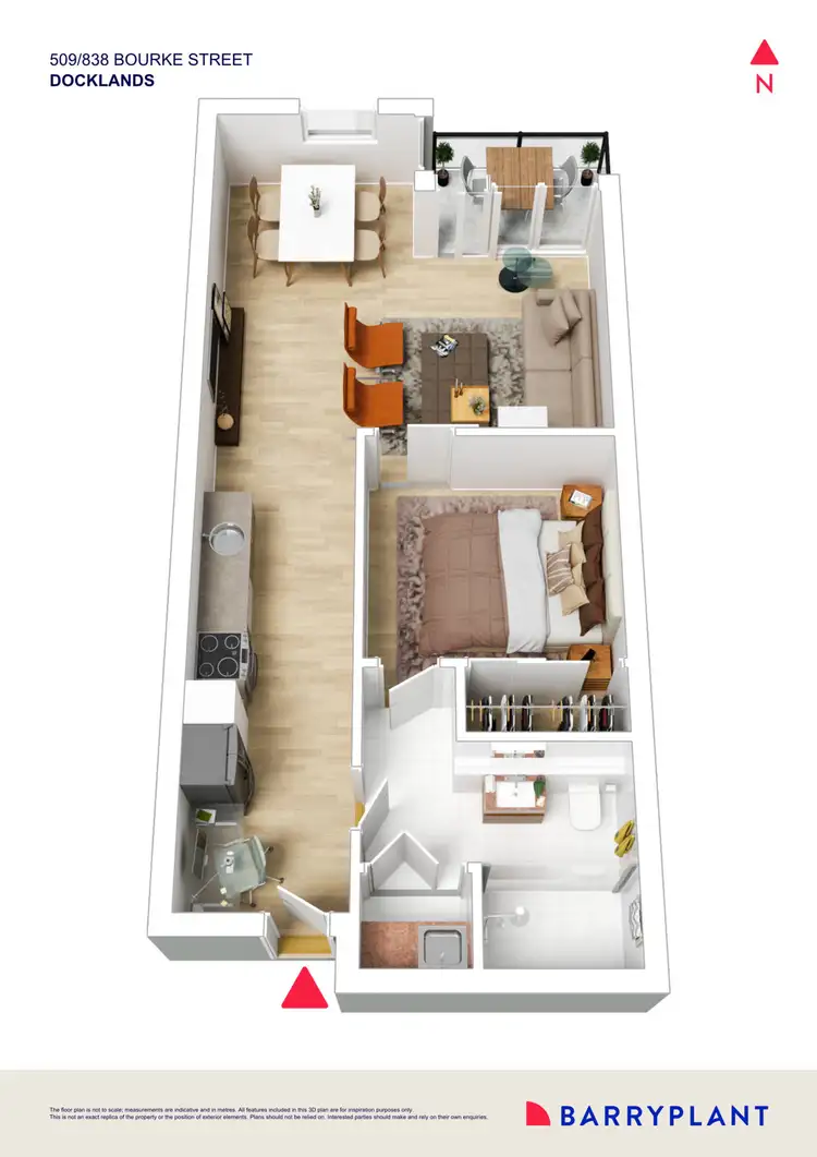 Floorplan of Homely apartment listing, 509/838 Bourke Street, Docklands VIC 3008