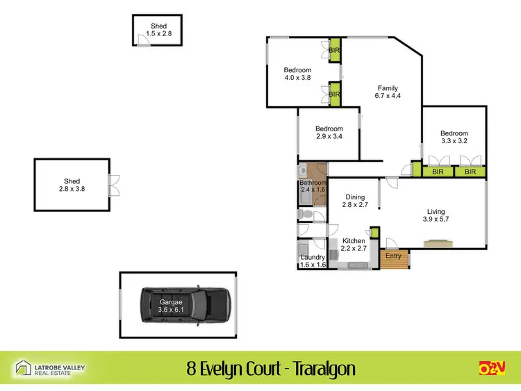 Floorplan of Homely house listing, 8 Evelyn Court, Traralgon VIC 3844