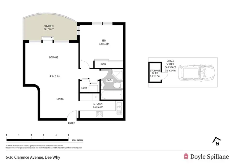 Floorplan of Homely apartment listing, 6/36 Clarence Avenue, Dee Why NSW 2099