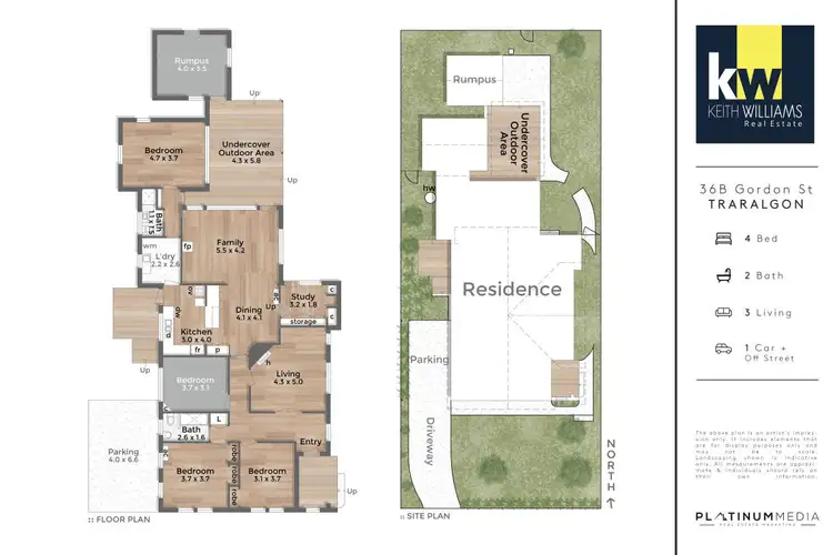 Floorplan of Homely house listing, 36B Gordon Street, Traralgon VIC 3844