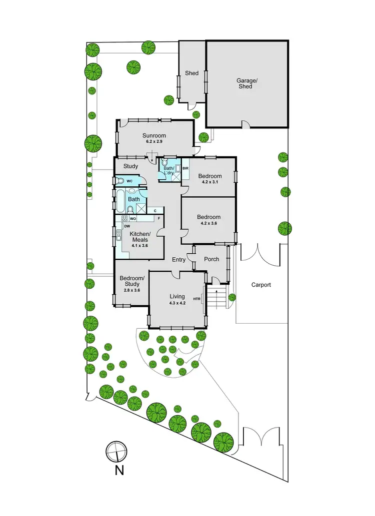 Floorplan of Homely house listing, 1470 Dandenong Road, Oakleigh VIC 3166