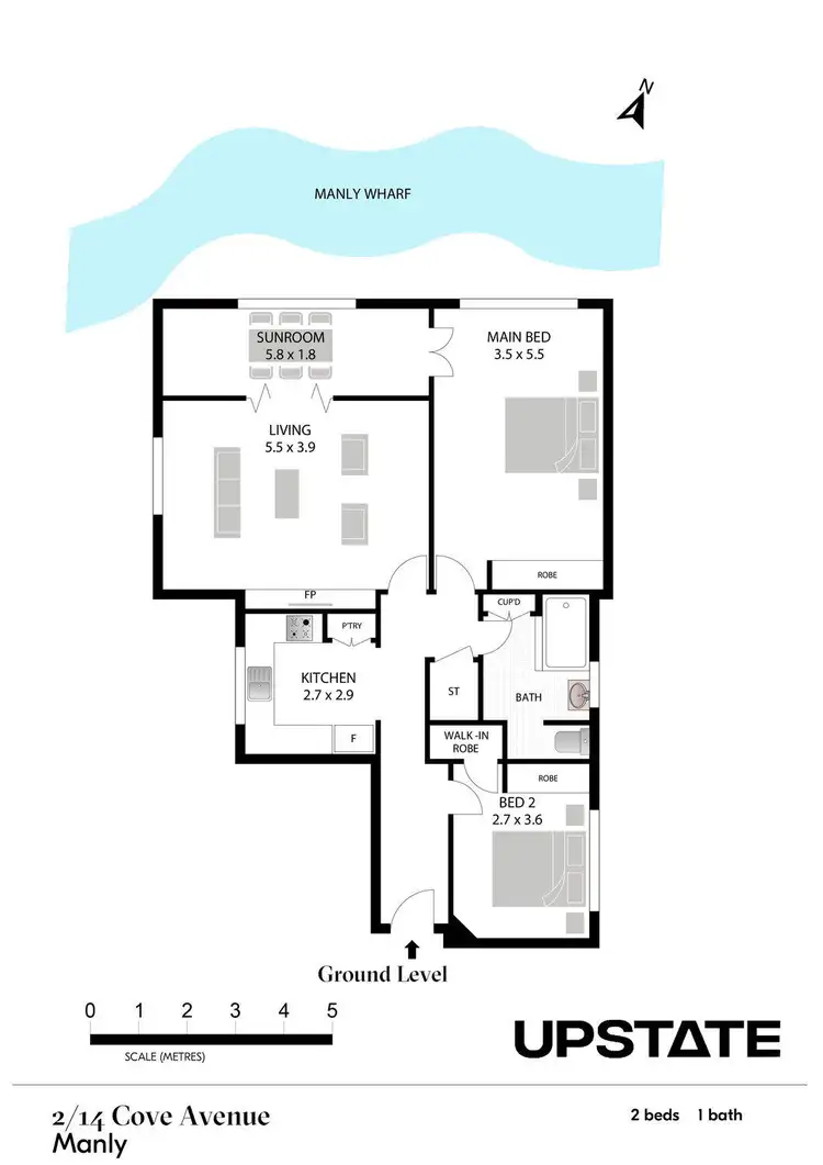 Floorplan of Homely apartment listing, 2/14 Cove Avenue, Manly NSW 2095