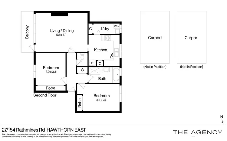 Floorplan of Homely apartment listing, 27/154 Rathmines Road, Hawthorn East VIC 3123