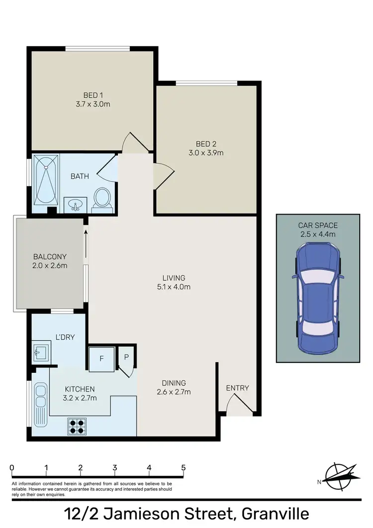 Floorplan of Homely unit listing, 12/2 Jamieson Street, Granville NSW 2142