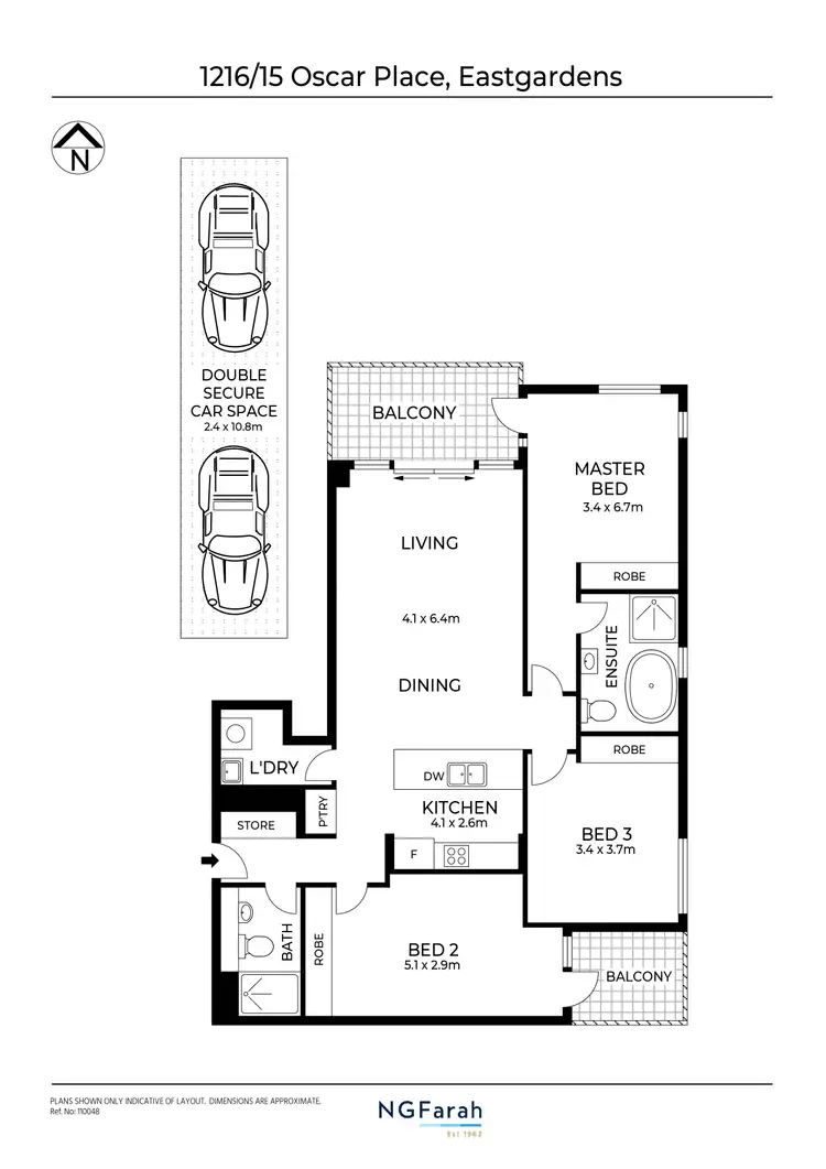 Floorplan of Homely apartment listing, 1216/15 Oscar Place, Eastgardens NSW 2036