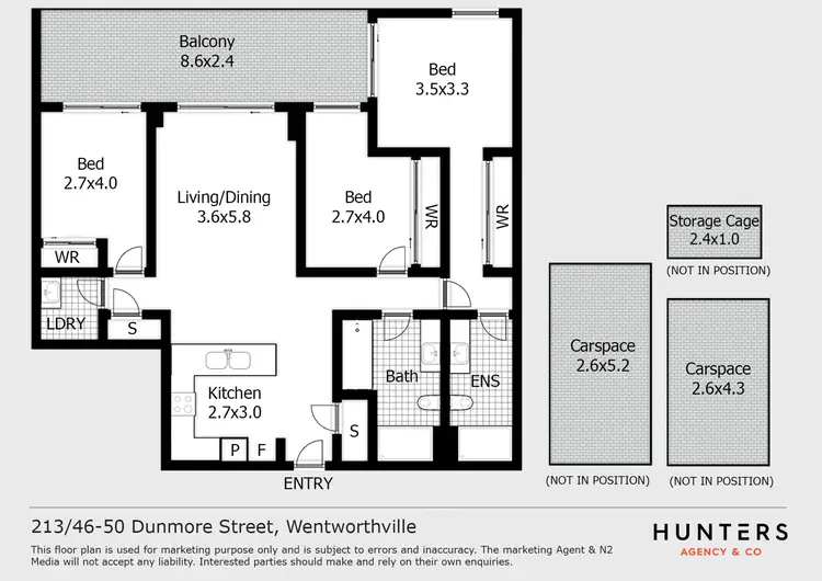 Floorplan of Homely apartment listing, 213/46-50 Dunmore Street, Wentworthville NSW 2145