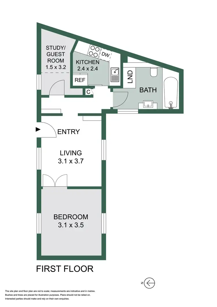Floorplan of Homely apartment listing, 11/11-17 Stanley Street, Darlinghurst NSW 2010