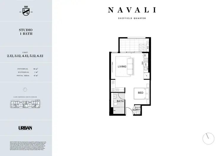 Floorplan of Homely studio listing, 212/2B Lord Sheffield Circuit, Penrith NSW 2750