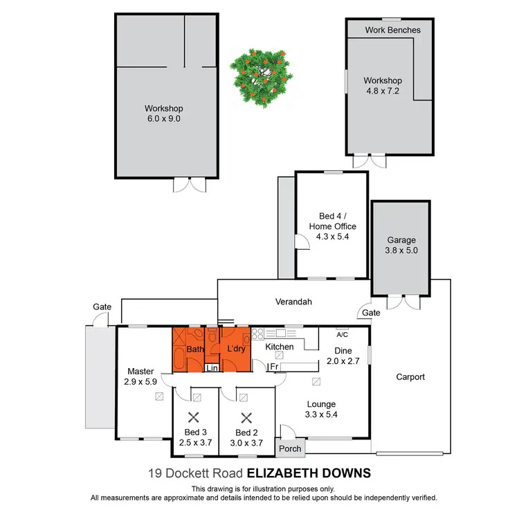 Floorplan of Homely house listing, 19 Dockett Road, Elizabeth Downs SA 5113