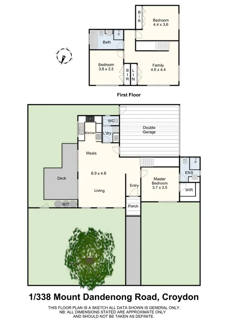 Floorplan of Homely townhouse listing, 1/338 Mount Dandenong Road, Croydon VIC 3136