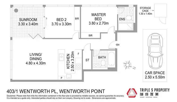 Floorplan of Homely apartment listing, 403/1 Wentworth Place, Wentworth Point NSW 2127