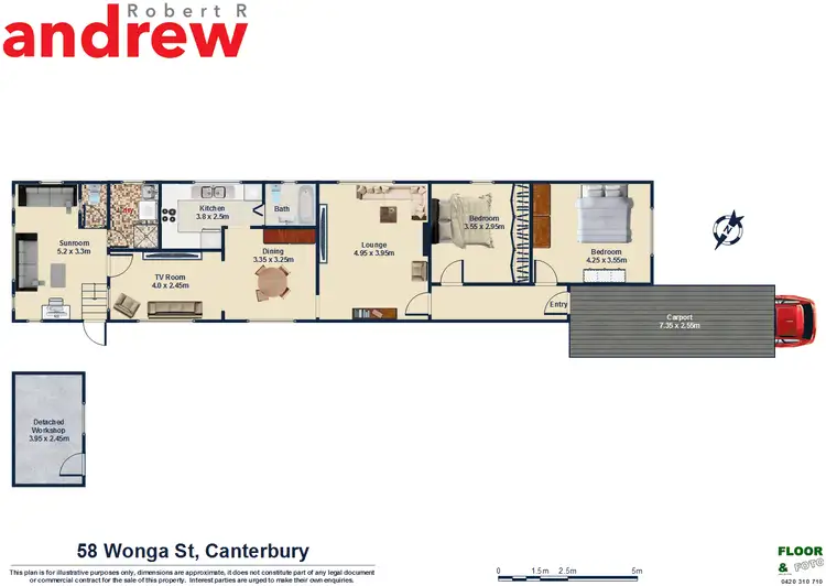Floorplan of Homely house listing, 58 Wonga Street, Canterbury NSW 2193