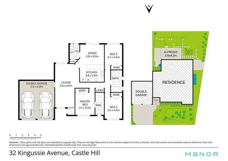 Floorplan of Homely semi-detached listing, 32 Kingussie Avenue, Castle Hill NSW 2154