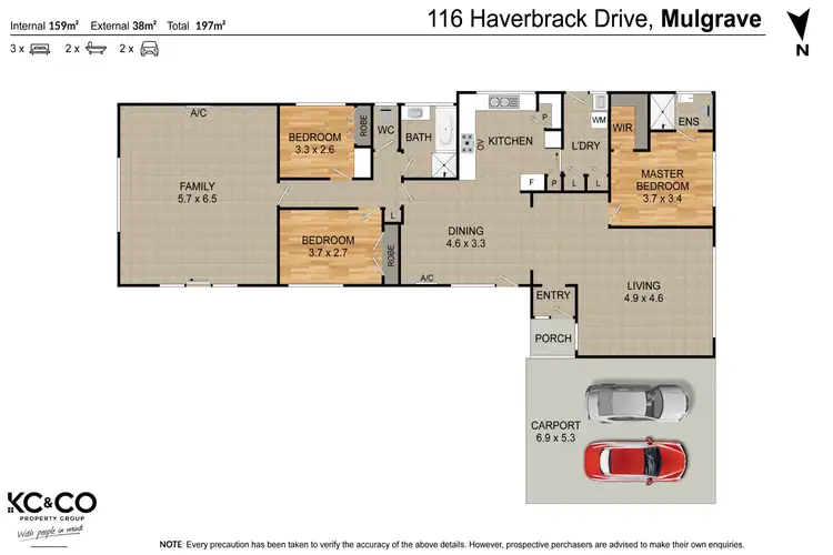 Floorplan of Homely house listing, 116 Haverbrack Drive, Mulgrave VIC 3170