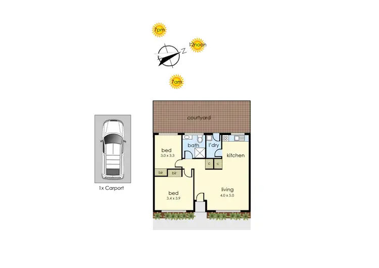Floorplan of Homely unit listing, 2/14 Vera Street, Frankston VIC 3199