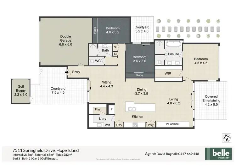 Floorplan of Homely townhouse listing, 7511 Springfield Drive, Hope Island QLD 4212
