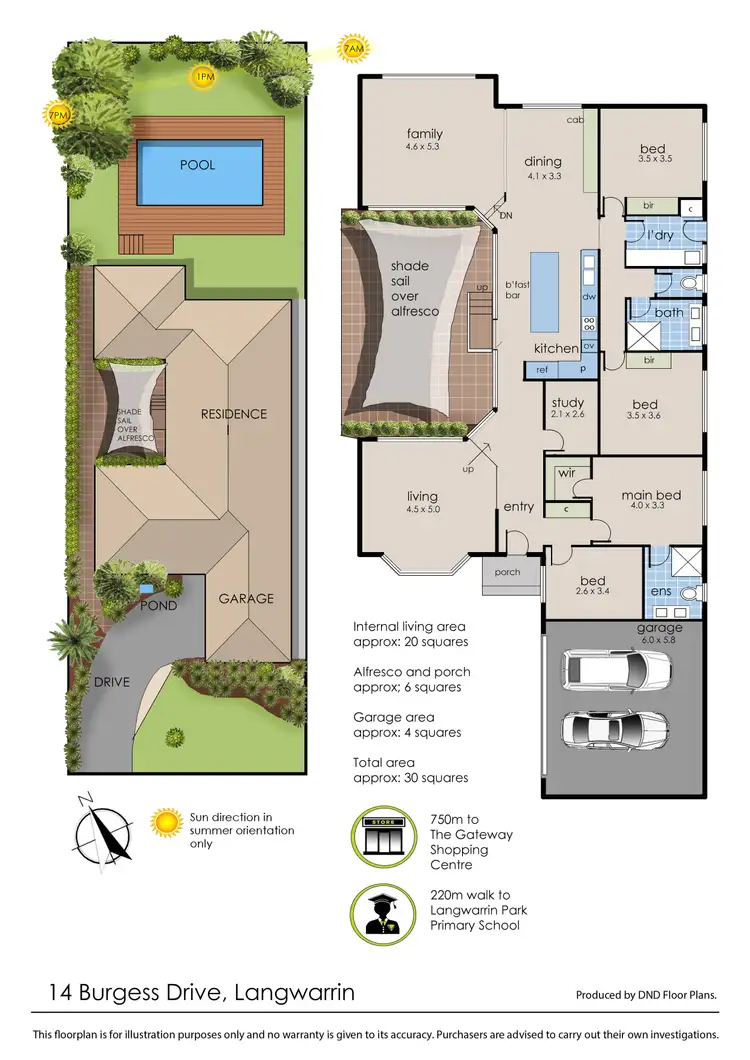 Floorplan of Homely house listing, 14 Burgess Drive, Langwarrin VIC 3910