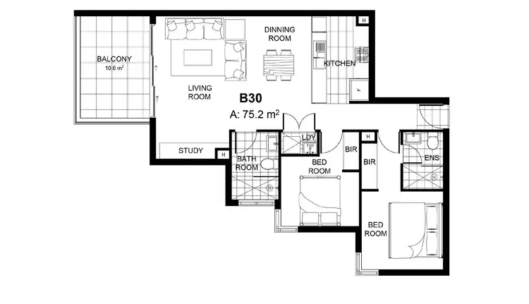 Floorplan of Homely apartment listing, 709/194 Stacey Street, Bankstown NSW 2200