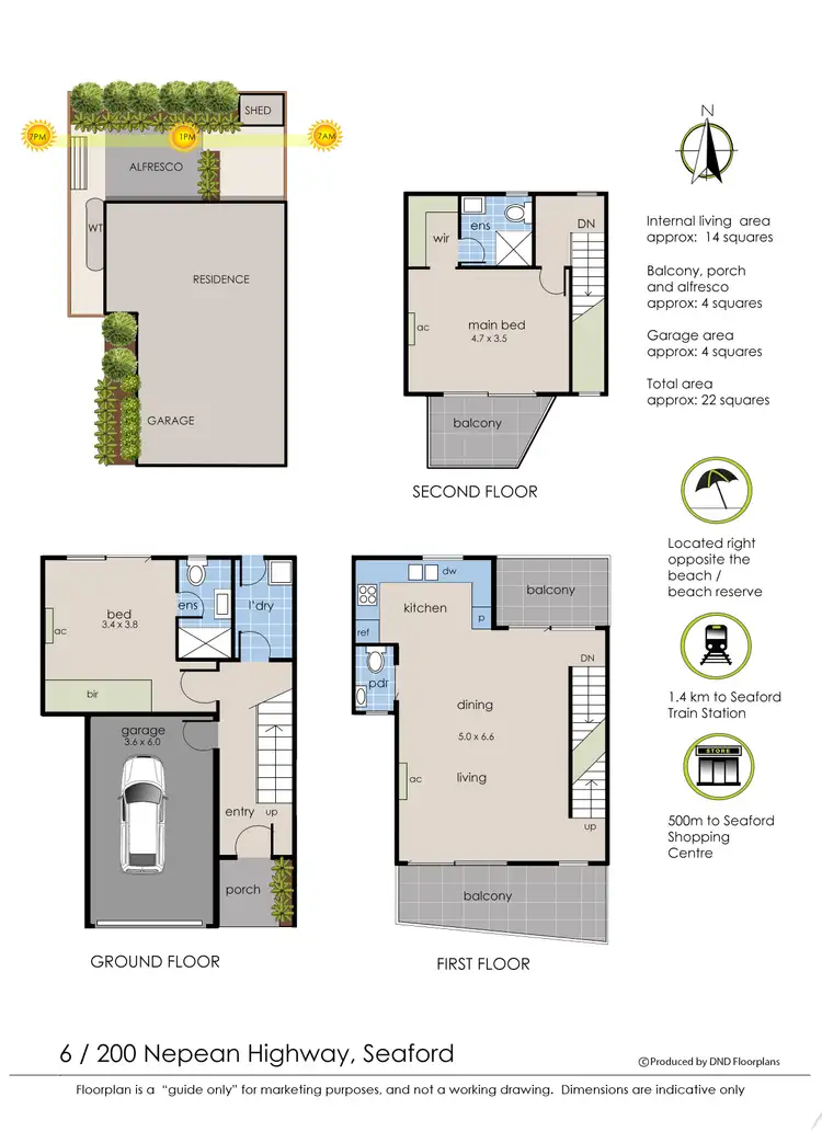 Floorplan of Homely townhouse listing, 6/200 Nepean Highway, Seaford VIC 3198