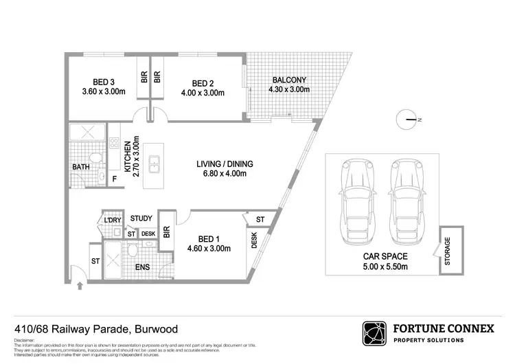 Floorplan of Homely apartment listing, 410/68-72 Railway Parade, Burwood NSW 2134