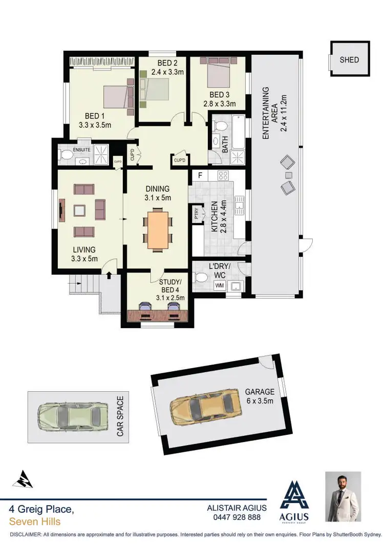 Floorplan of Homely house listing, 4 Greig Place, Seven Hills NSW 2147