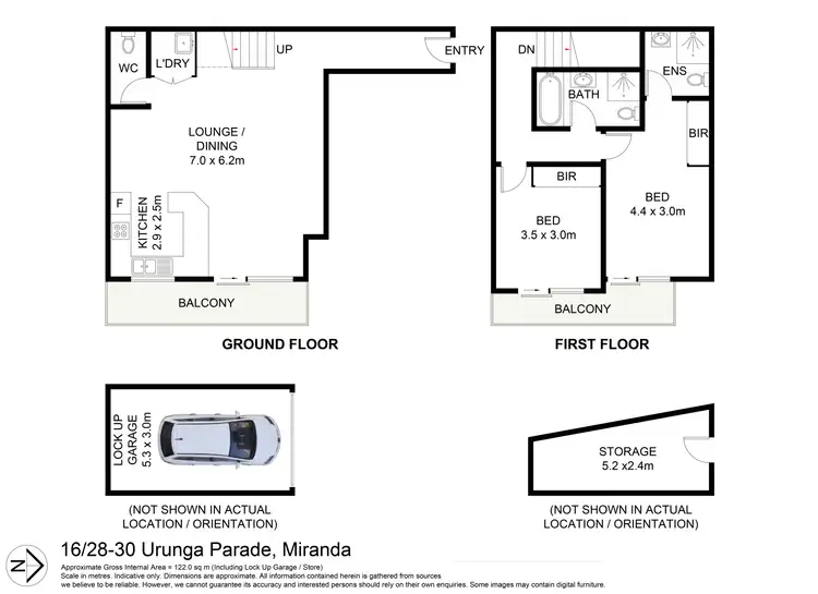 Floorplan of Homely apartment listing, 16/28-30 Urunga Parade, Miranda NSW 2228