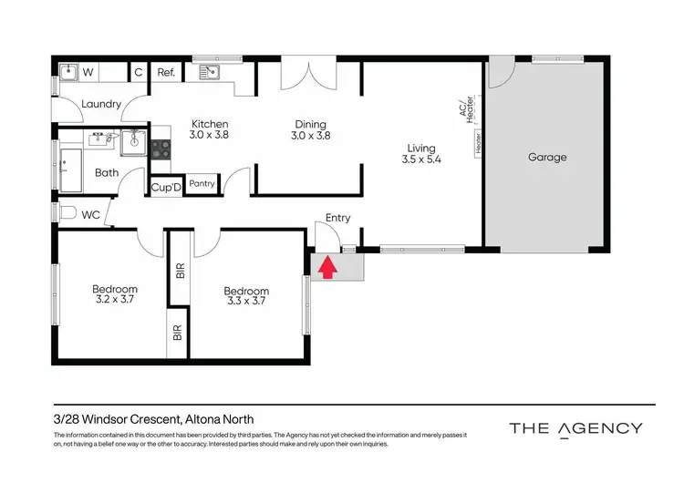 Floorplan of Homely villa listing, 3/28 Windsor Crescent, Altona North VIC 3025