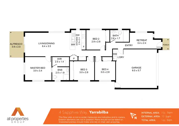 Floorplan of Homely house listing, 4 Sapphire Way, Yarrabilba QLD 4207