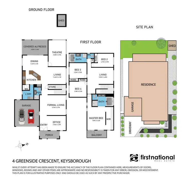 Floorplan of Homely house listing, 4 Greenside Crescent, Keysborough VIC 3173