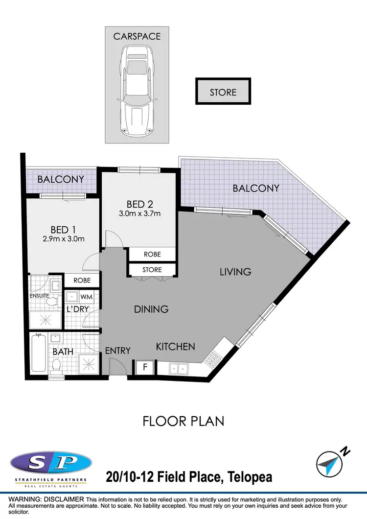 Floorplan of Homely apartment listing, 20/10-12 Field Place, Telopea NSW 2117