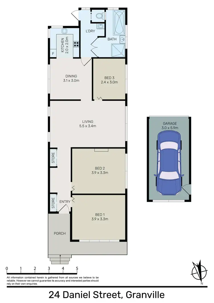 Floorplan of Homely house listing, 24 Daniel Street, Granville NSW 2142