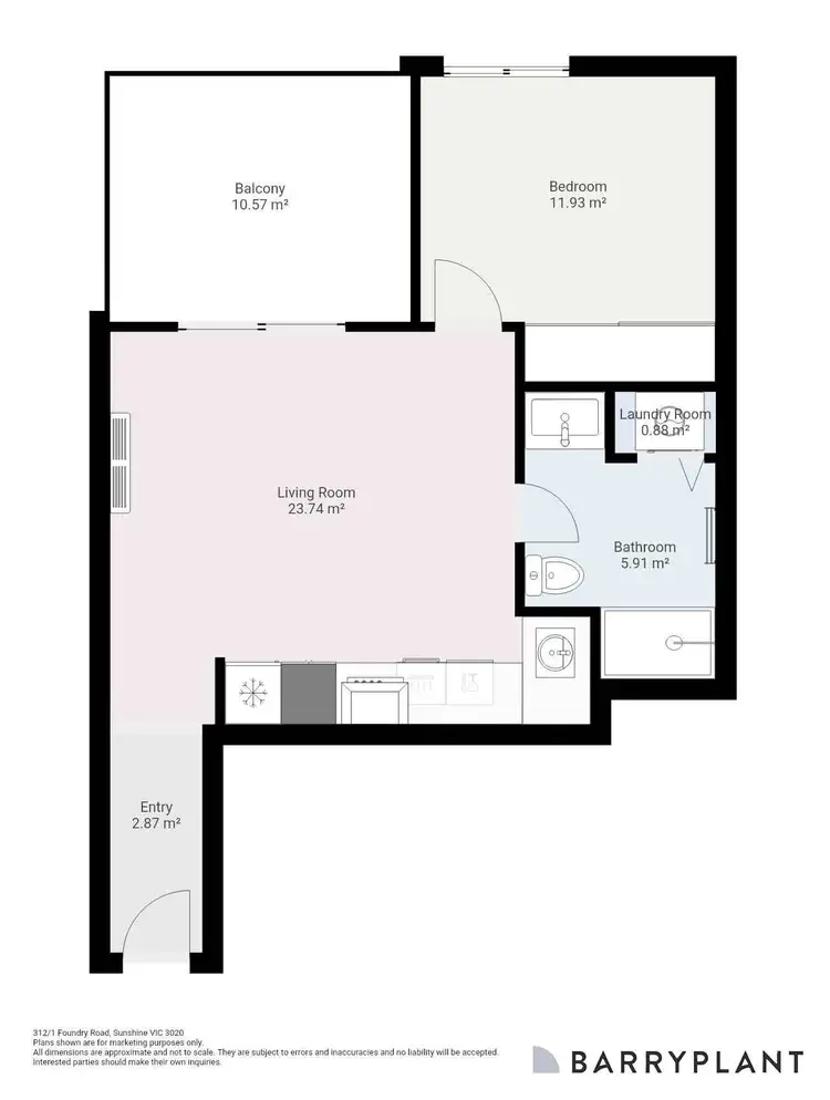 Floorplan of Homely unit listing, 312/1 Foundry Road, Sunshine VIC 3020