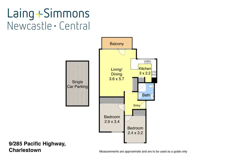 Floorplan of Homely unit listing, 9/285 Pacific Highway, Charlestown NSW 2290