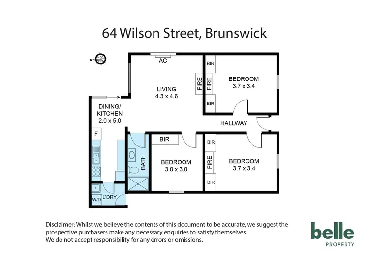 Floorplan of Homely house listing, 64 Wilson Street, Brunswick VIC 3056
