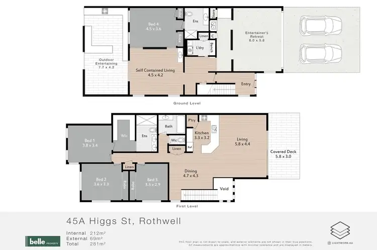 Floorplan of Homely house listing, 45a Higgs Street, Rothwell QLD 4022