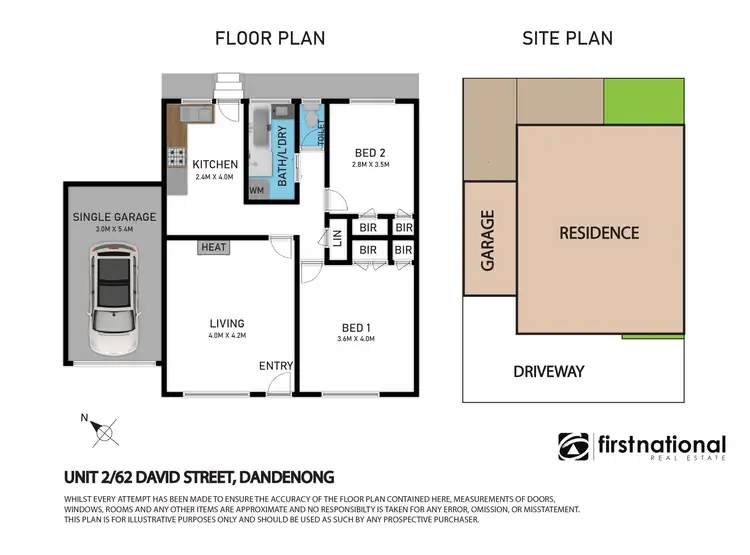 Floorplan of Homely unit listing, 2/62 David Street, Dandenong VIC 3175