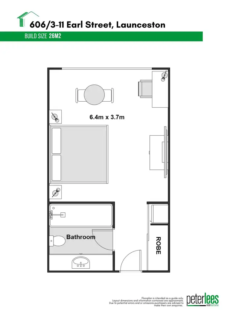 Floorplan of Homely apartment listing, 606/3-11 Earl Street, Launceston TAS 7250
