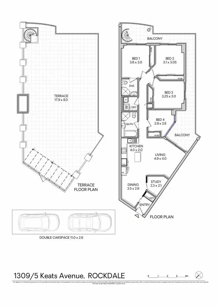 Floorplan of Homely apartment listing, 1309/5 Keats Avenue, Rockdale NSW 2216