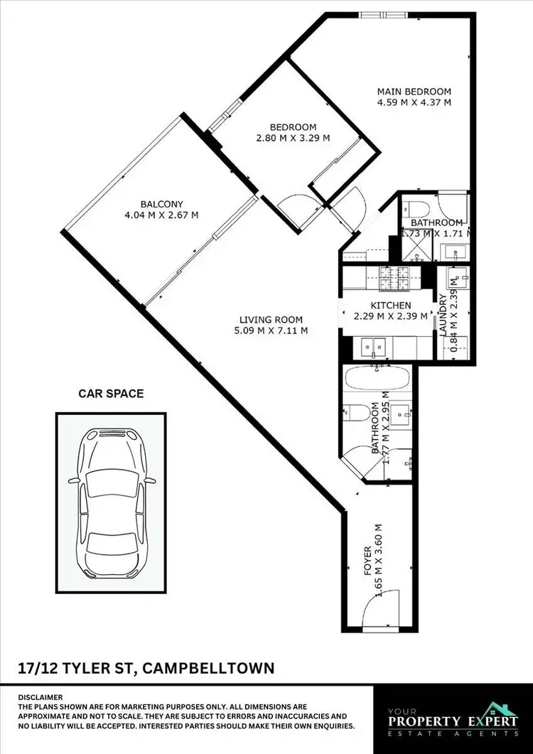 Floorplan of Homely apartment listing, 17/12-20 TYLER Street, Campbelltown NSW 2560