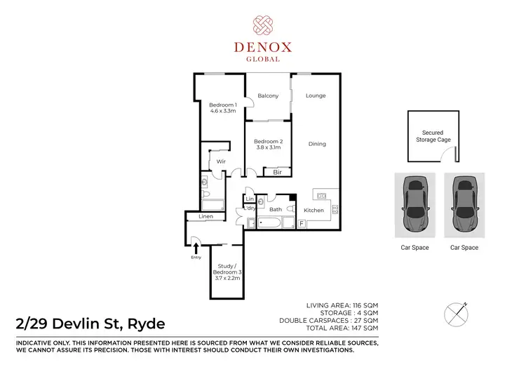 Floorplan of Homely apartment listing, 2/29 Devlin Street, Ryde NSW 2112