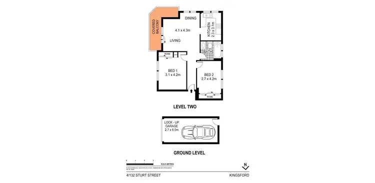 Floorplan of Homely apartment listing, 4/132 Sturt Street, Kingsford NSW 2032