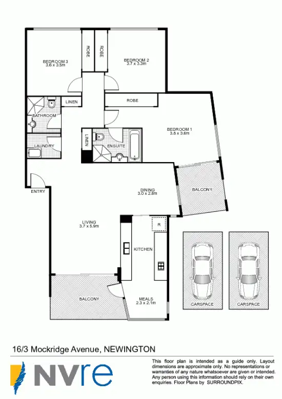 Floorplan of Homely apartment listing, 16/3 Mockridge Avenue, Newington NSW 2127