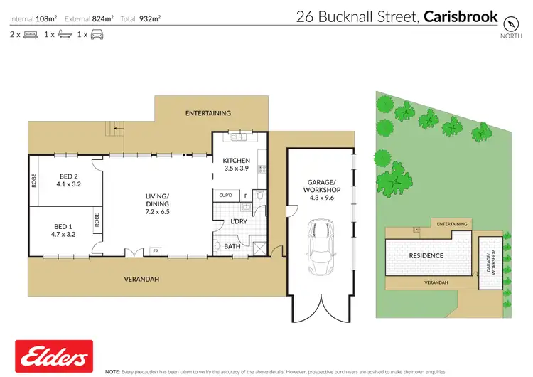 Floorplan of Homely house listing, 26 Bucknall Street, Carisbrook VIC 3464