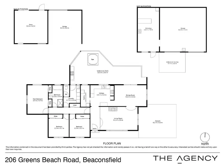 Floorplan of Homely house listing, 206 Greens Beach Road, Beaconsfield TAS 7270