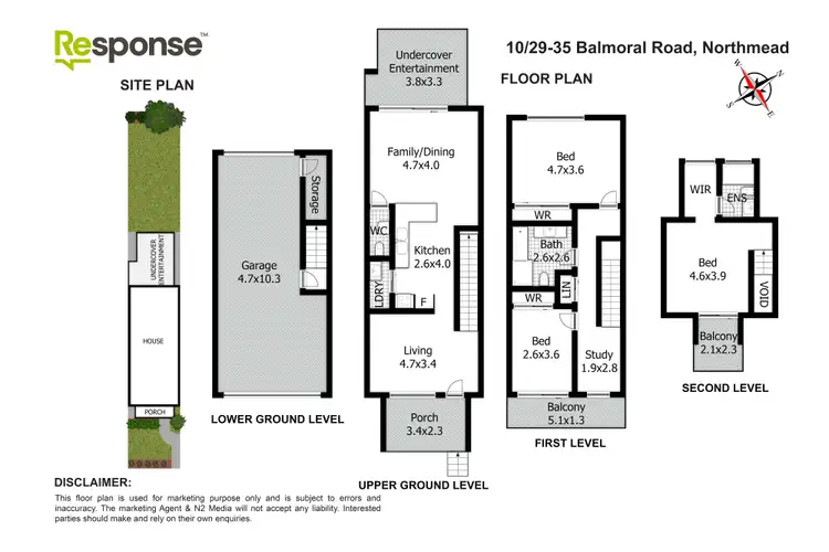 Floorplan of Homely townhouse listing, 10/29-35 Balmoral Road, Northmead NSW 2152
