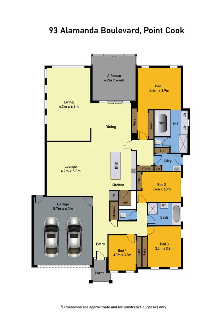 Floorplan of Homely house listing, 93 Alamanda Boulevard, Point Cook VIC 3030