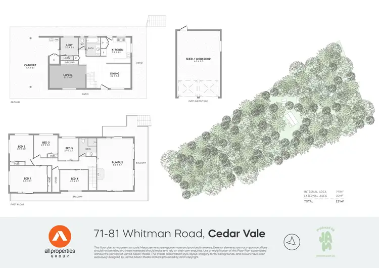 Floorplan of Homely rural property listing, 71-81 Whitman Road, Cedar Vale QLD 4285