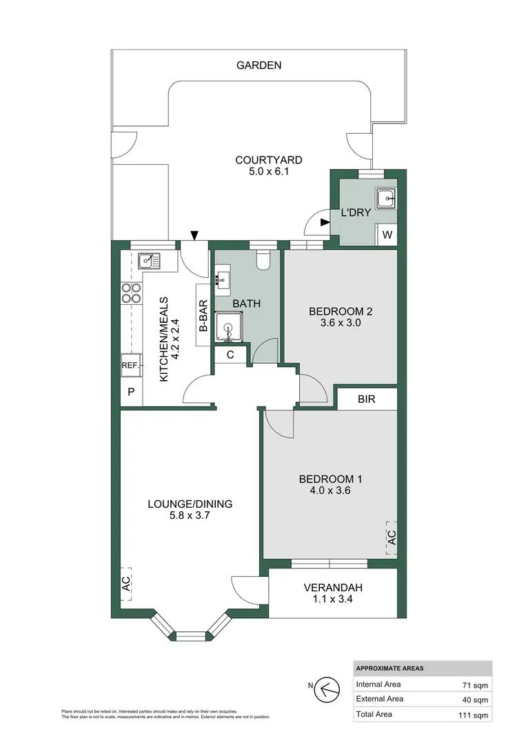 Floorplan of Homely unit listing, 2/2 Hamilton Street, Somerton Park SA 5044