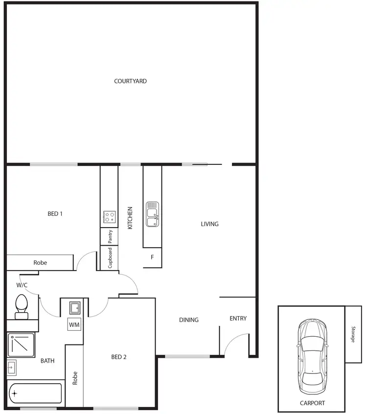 Floorplan of Homely unit listing, 13/181 McBryde Crescent, Wanniassa ACT 2903